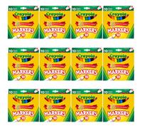 Crayola Broad Line Markers Bulk, 12 Marker Packs with 10 Colors