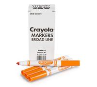 Crayola Broad Line Markers - Orange (12ct) Markers for Kids Bulk School Supplies for Teachers Nontoxic Marker Refill with Reusable Box