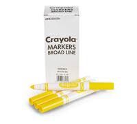 Crayola Broad Line Markers - Yellow (12ct) Markers For Kids Bulk School Supplies For Classrooms & Teachers
