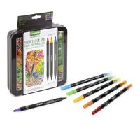 Crayola Brush Markers Dual-Tip with Ultra Fine Marker Decorative Case