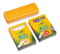 Crayola Chalk and Duster Set of 24 Multicoloured Chalk Sticks and Eraser