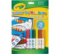 CRAYOLA Childrens Artist Pad with Colour By Numbers Book & Stickers with Markers Crayola Multicolor