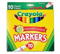 Crayola Classic 10 Broad Line Non Toxic Markers