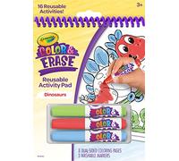 Crayola Color and Erase Reusable Activity Pad, Dinosaurs, Gift for Kids, Ages 3, 4, 5, 6