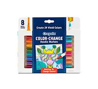 Crayola Color Changing Markers (8ct), No Bleed Markers for Adult Coloring, Dual Sided Marker Set, Cool Art Supplies, Gift for Teens