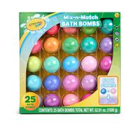 Crayola Color-Twist Bath Bombs 25 Deluxe Pack Color Changing Bath Bombs in Classic Crayola Colors with Surprise Colored Inside Color Your Bath Non-T