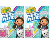CRAYOLA Color Wonder - Gabby's Dollhouse | Mess-Free Colouring Book (Includes 18 Colouring Pages and 5 Magic Color Wonder Markers) | For Ages 3+ (Pack of 2)