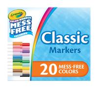 CRAYOLA Color Wonder Marker Set, 20 Mess Free Broad Line Markers for Kids & Toddlers 3+