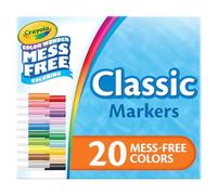 CRAYOLA Color Wonder Marker Set, 20 Mess Free Broad Line Markers for Kids & Toddlers 3+