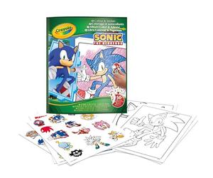 Crayola, Coloring Book with Sonic Stickers, 32 Pages and 4 Sheets of Stickers Included, 04-0898
