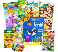 CRAYOLA Coloring Books for Kids Toddlers Learning Set Bundle - 13 Pc Animal Coloring Activity Books Learning Crayons Jumbo Stickers School Supplies
