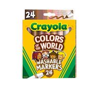 Crayola Colors of The World Markers 24 Pack, Skin Tone Markers, 24