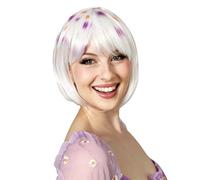 Crayola Colour-Me Wig and Includes 3 Washable Non-Toxic Markers & Wig Stand | Washable, Reusable & Heat-Resistant DIY Wig for Cosplay, Parties & Creative Projects (White Bob Crayola Wig Set)