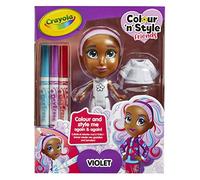 CRAYOLA Colour 'n' Style Friends Age 3+: Violet | Colour & Style Your Own Doll, Again and Again! (Includes Magic Dry-Erase Pens) | Ideal For Kids Aged 3+