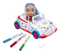 CRAYOLA Colour 'n' Style Friends: Bluebell - Coupe Playset | Colour & Style Your Own Doll, Again and Again! (Includes Magic Dry-Erase Pens) | Ideal For Kids Aged 3+