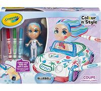 CRAYOLA Colour 'n' Style Friends: Bluebell - Coupe Playset | Colour & Style Your Own Doll, Again and Again! (Includes Magic Dry-Erase Pens) | Ideal For Kids Aged 3+