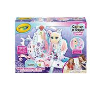 CRAYOLA Colour 'n' Style Mermaid Friends: Hair Braiding Salon Playset | Colour & Style Your Own Mermaid, Again and Again! (Includes Magic Dry-Erase Pens) | Ideal For Kids Aged 3+