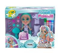 CRAYOLA Colour 'n' Style Mermaid Friends: Pearl | Colour & Style Your Own Mermaid, Again and Again! (Includes Magic Dry-Erase Pens) | Ideal For Kids Aged 3+