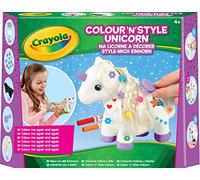 CRAYOLA Colour 'n' Style Unicorn | Colour Your Own Unicorn Again and Again | Includes Washable Marker Pens, Beads & Hairbrush | Ideal for Kids Aged 4+