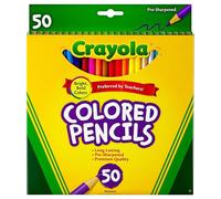 Crayola Colouring Pencils 50 Bright Bold Colours - 50 Pack - Pre-sharpened