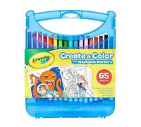 CRAYOLA Create & Color Super Tips Marker Kit, 25 Super Tips Markers, 40 Drawing and Activity Sheets, Plastic Storage Case