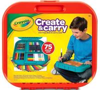 Crayola Create 'N Carry Art Set, 75 Pieces, Art Gift for Kids, Ages 5 & Up
