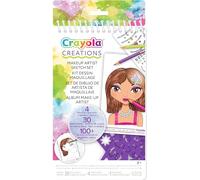 CRAYOLA Creations 04-1055 Make-Up Artist Album for Fashion Make-Up and Styling with Stencils and Stickers, Creative Activity and Gift for 8 Years