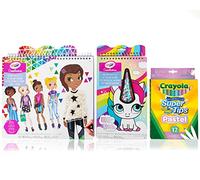 CRAYOLA - Creations, Fashion & Unicorns Colouring Set with Stickers, Creative Gift for Girls, Age 6+
