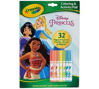 Crayola Disney Princess Color & Activity Book 32 Coloring Pages & 7 Mini Markers Gift for Kids Packaging May Vary