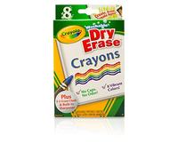 Crayola Dry Erase Crayons Washable, Assorted, 8 per Pack