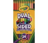 CRAYOLA Dual-Sided Colouring Pencils - Assorted Colours (Pack of 12), Half the Pencil, Twice the Colouring Fun! Ideal for Kids Aged 3+