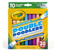 Crayola Dual-Tip Washable Markers Broad Line & Chisel Tip 10 Count