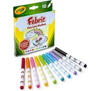 Crayola Fabric Markers At Home Crafts for Kids Fine Tip Assorted Colors Set of 10