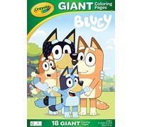 CRAYOLA Giant Colouring Book - Bluey | 18 Pages of Bluey Colouring Fun | Includes 100 Stickers | Ideal for Kids Aged 3+