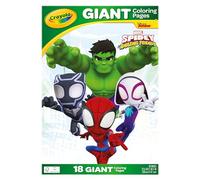 CRAYOLA Giant Colouring Book - Spidey and His Amazing Friends | 18 Pages of Spidey Colouring Fun | Includes 100 Stickers | Ideal for Kids Aged 3+