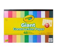 Crayola Giant Construction Paper Pad 18""""X12""""-48 Sheets W/Stencil