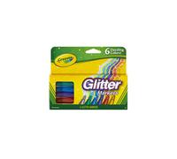 Crayola Glitter Markers, Assorted Colors, Gift, 6 Count (58-8629)