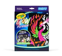 Crayola Glow Fusion Glow in The Dark Coloring Set with Markers Mythical Creature Coloring Pages Gift for Kids