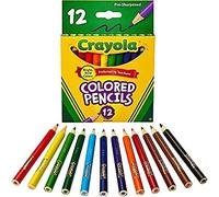CRAYOLA Half-Length Colouring Pencils - Assorted Colours (Pack of 12) | Tougher Pencils that Won't Easily Break Under Pressure | Ideal for Kids Aged 3+