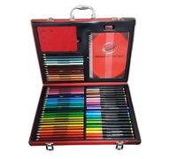 Crayola Kids Art Carry Case Colouring Pencils Markers 60+ Pieces Drawing Set Kit