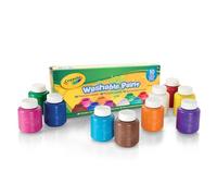 CRAYOLA - Washable Paints in Resealable Jars, Ready to Use, for School and Leisure, 10 Classic Colours, 54-1205, Assorted Colours