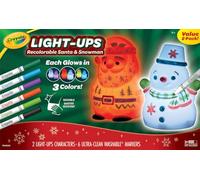 Crayola Light Ups Santa and Snowman Bundle, Recolorable Light Up Toy, Gift for Kids, 5, 6, 7, 8
