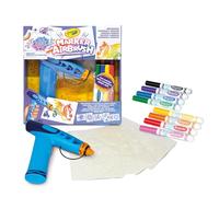 CRAYOLA Marker Airbrush Spray Art Kit, 8 Washable Colouring Pens 5 Stencils | Arts & Crafts Toys for Kids, Birthday, Holiday Gifts for Girls & Boys 6+, Battery-Powered Sprayer Kids Activities