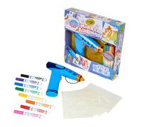 Crayola Marker Airbrush Spray Art Kit, Battery-Powered Sprayer with 8 Washable Markers & 5 Stencils, DIY Craft Set for Kids, Gift for Boys & Girls, Ages 6+