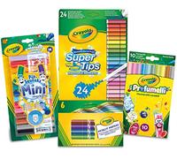 Crayola - Markers Super Set, Art& Craft Value, Home and Back to School Colouring Supplies, Gift for Kids, Age 6+
