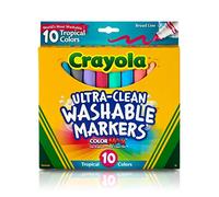 CRAYOLA Markers Washable B/L TROPCL 10P, Multi, One Size