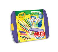 CRAYOLA Mega Activity Tub - Including Crayons, Markers, Pencils, Pens, Paints, Clays, Colouring Book and Stickers | Kids Arts sand Crafts | Ideal for Kids Aged 4+