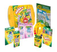 CRAYOLA Mega Mix of Colour Tub: Contains 90+ Items Including Crayons, Markers, Pencils,Felt Tip Pens, Paints and a Colouring Book, Ideal for Kids Aged 3+