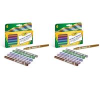 CRAYOLA Metallic Markers - Assorted Colours (Pack of 12) | Unique Colours that Shimmer Just Like Real Metal! | Kids Arts & Crafts | Ideal for Kids Aged 3+
