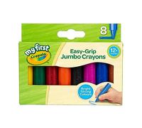 CRAYOLA MyFirst Jumbo Crayons - Assorted Colours Easy-Grip Colouring Crayons Perfect for Toddlers Hands Ideal for Kids Aged 12 Plus Months, Multicolor, (Pack of 8)